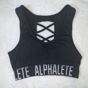 Alphalete Black Cross Sports Bra